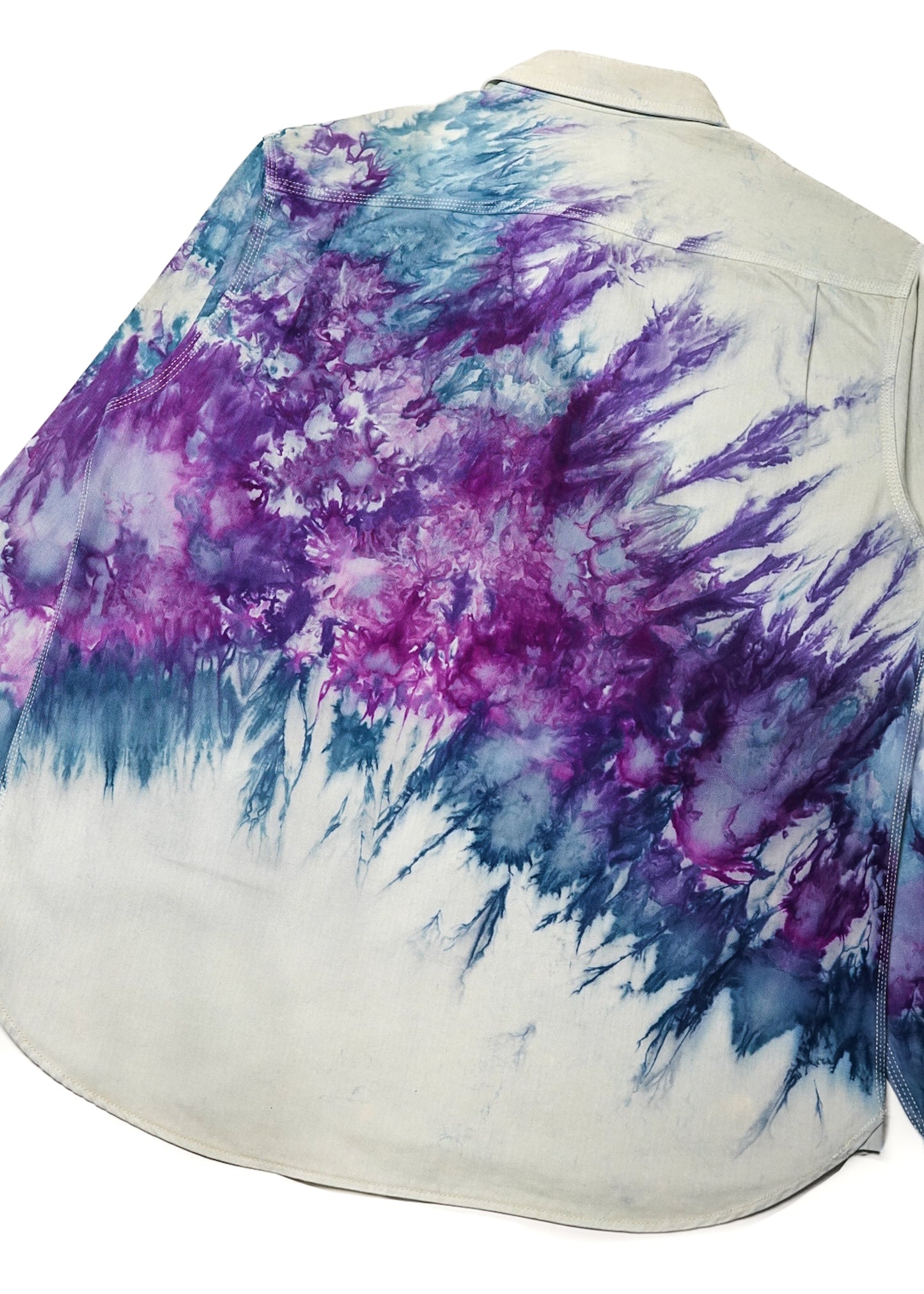 DYES EFFX | 1-OFF Old Navy Workwear Shirt – Deep Purple X Cobalt Blur